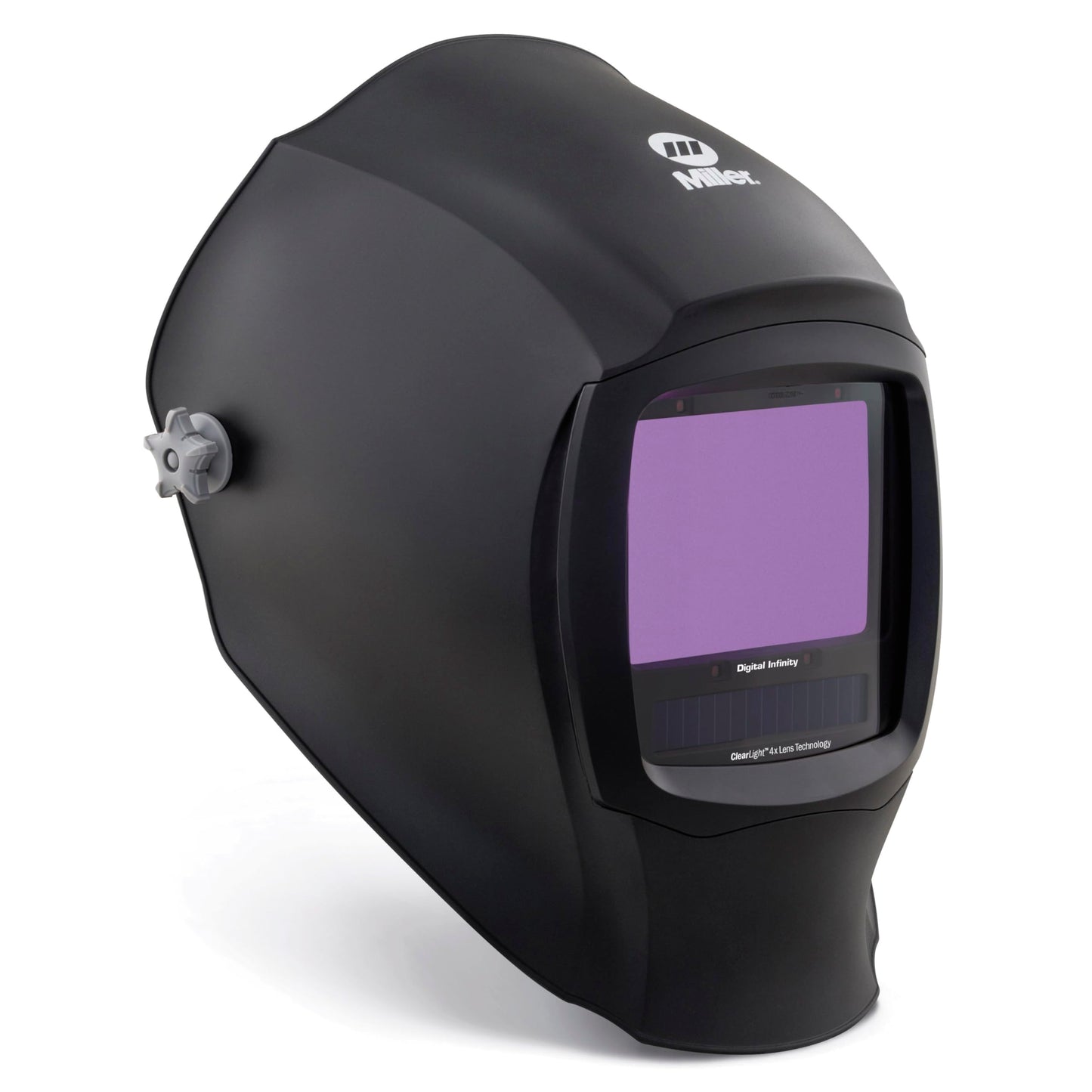 Miller Digital Infinity™ Black, ClearLight 4X - Auto Darkening Welding Helmet for Men with Light State and 4 Arc Sensors - Welding Mask with 13.4 sq. in. Viewing Area - Lightweight Welding Hood