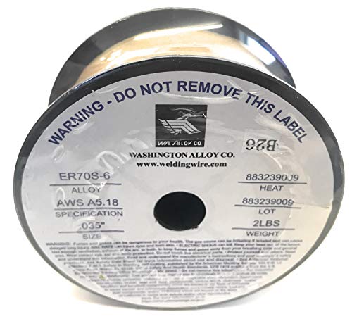 Washington Alloy 70S-6 MIG Wire 2lb Spool (.035) - High quality mig welding wire designed for strong deoxidizing power and X-ray quality welds.
