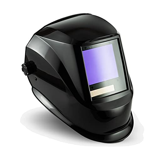 Washington Alloy H800D-TC XL Hyper-view Auto Darkening Welding Helmet in black with an advanced digital auto-darkening filter for enhanced visibility.
