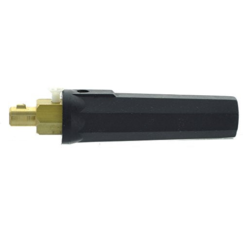 CK Worldwide CK SL2-25M SafeLoc Male Dinse 25M (3/8") Gas-Thru connector featuring dinse style connector design for efficient TIG power cable connection.