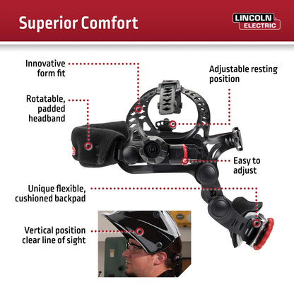 Lincoln Electric K3034-4 VIKING 3350 Auto Darkening Welding Helmet with 4C Lens, Matte Black