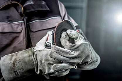 Close-up of Metabo W11-125 Quick 9.6-Amp 5-Inch Angle Grinder demonstrating its innovative air-cooling concept.