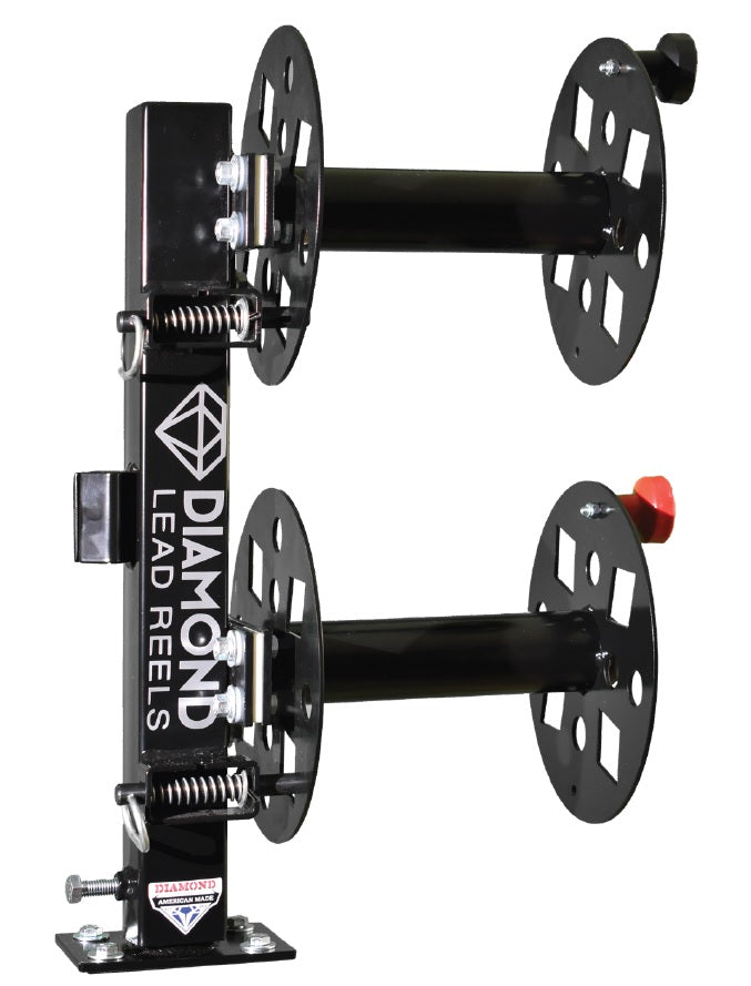 Diamond Lead Reel SBD12BLK, 12" Heavy Duty Double Welding Cable Reel W/Swivel Base