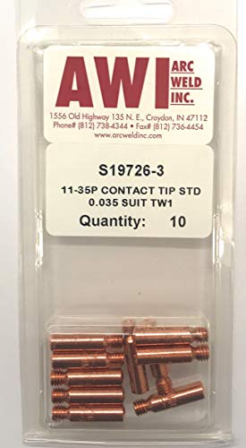 S19726-3 Lincoln Style Contact Tip .035 - Arc Weld by Masterweld Pack of (10)