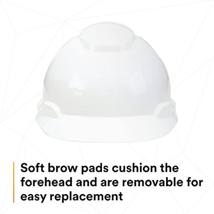 3M Hard Hat H-701R-UV demonstrating its low-profile design and upward visibility, designed to meet ANSI/ISEA Z89.1-2009 safety standards.