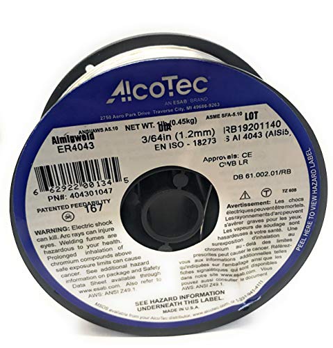 ALCOTEC ER4043 Spool Aluminum Welding Wire - Reliable general-purpose aluminum welding wire by Alcotec meeting stringent industry standards for MIG welding and brazing.