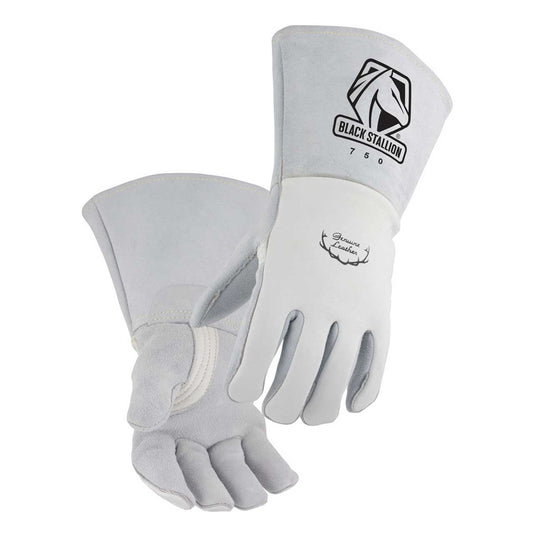 Black Stallion 750 Premium Grain Elkskin Stick Welding Gloves, Large