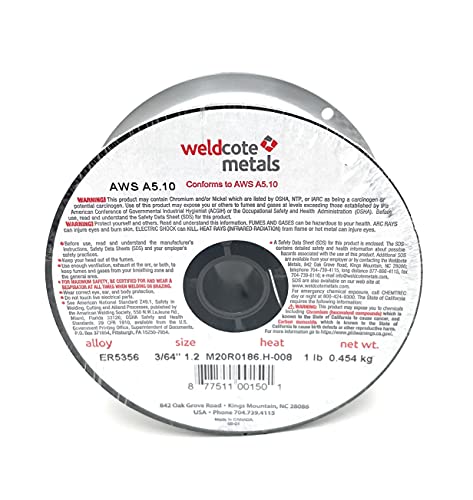 Weldcote Metals Aluminum 5356 3/64" MIG welding wire package showcasing spools, ideal for aluminum MIG welding wire applications.