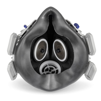 Miller 295273 LPR-100 Gen. II Half Mask Respirator with advanced filters, designed for comfort under welding helmets. Essential half mask respirator with nuisance organic vapor relief.