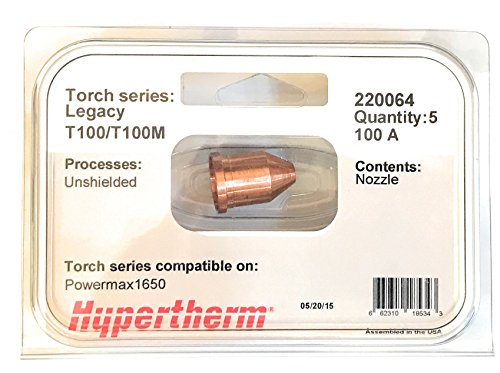Close-up view of Hypertherm 220064 Non-Shielded Nozzle showcasing its design for plasma torch nozzle applications.