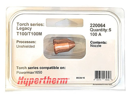 Close-up view of Hypertherm 220064 Non-Shielded Nozzle showcasing its design for plasma torch nozzle applications.