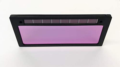 Powerweld Auto-Darkening Welding Filter 2" x 4" - Horizontal Single Design showing its enhanced visibility features.