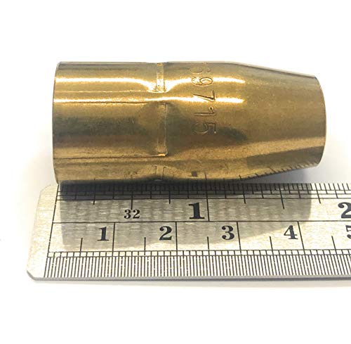 Pack of 5 Miller Style M-Series Nozzle Flush Mount 1/2" Bore by Masterweld - Durable welding nozzles by Arc Weld, perfect for both professional welders and DIY enthusiasts.
