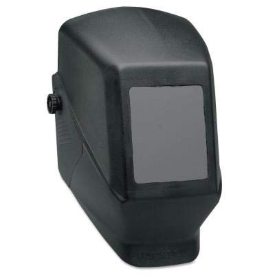 Jackson 15134 HSL100 Black Shadow Welding Helmet, a durable fixed front design measuring 4 1/2 inches by 5 1/4 inches, offering enhanced visibility and safety for welding tasks.