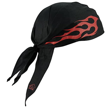 Black Stallion BC5D-BK, Firerag Fr Doo Rag, Pack of (1)