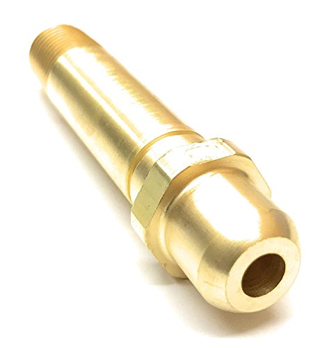 Western Enterprises 69 Regulator Inlet Nipple, Oxygen, CGA-540 x 1/4" NPT, 3" Length, Brass