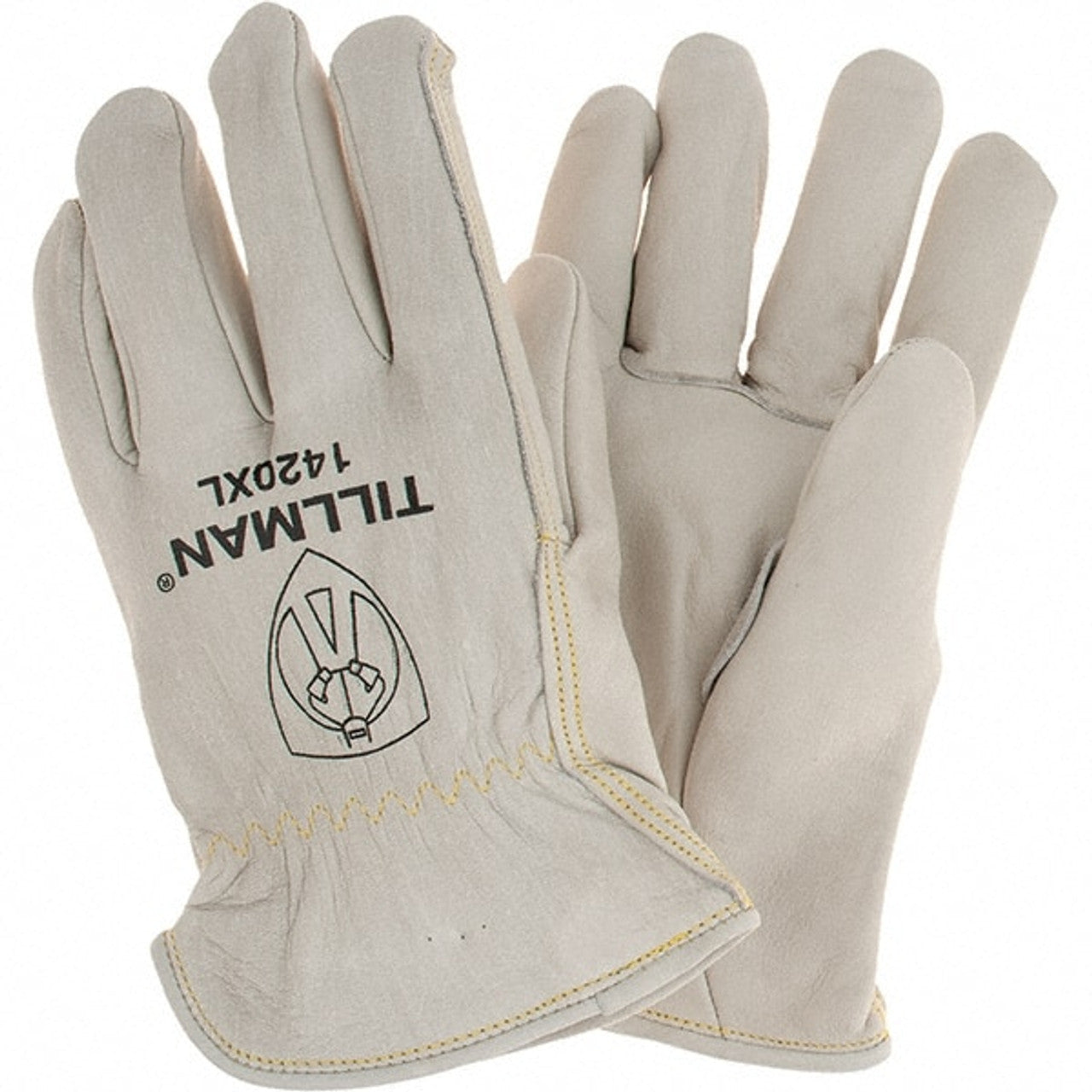 Tillman 1420 X-Large Top Grain Grade A Cowhide Drivers Gloves featuring double stitching, designed for durability and strength, ideal for work and outdoor activities