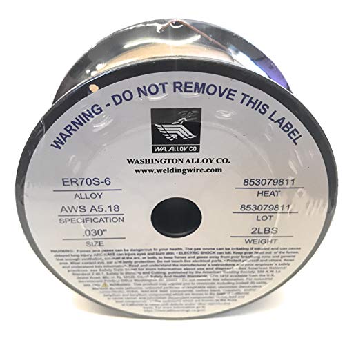 Washington Alloy 70S-6 MIG Wire 2lb Spool (0.030), high-quality mild steel welding wire designed for X-ray quality porosity-free welds.