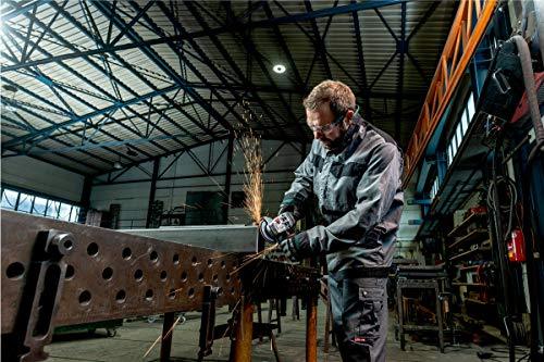 Metabo W11-125 Quick 9.6-Amp 5-Inch Angle Grinder featuring S-automatic Safety Clutch for user protection.