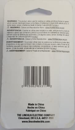Lincoln Electric KP2744-025 Copper Plus Contact Tip 350A.025 in (0.6 mm), 10 pack