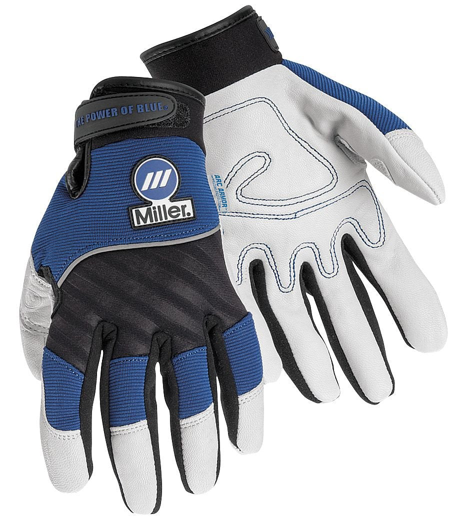 Miller Electric Miller Genuine Arc Armor Metalworker Gloves - 1 pair - Large 251067, perfect for metalworking tasks, designed for comfort and durability as essential metalworking gloves.