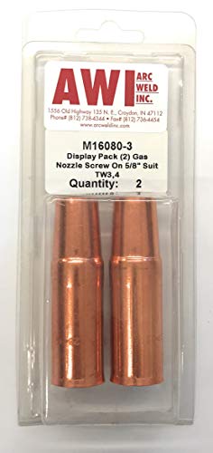 M16080-3 Lincoln Style Fixed Nozzle - 5/8" Bore - Pack of 2 - Arc Weld by Masterweld