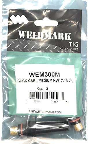 Weldmark Back Cap #17, 18, 26 Tig Torches Pk = 2 (Medium 300M)