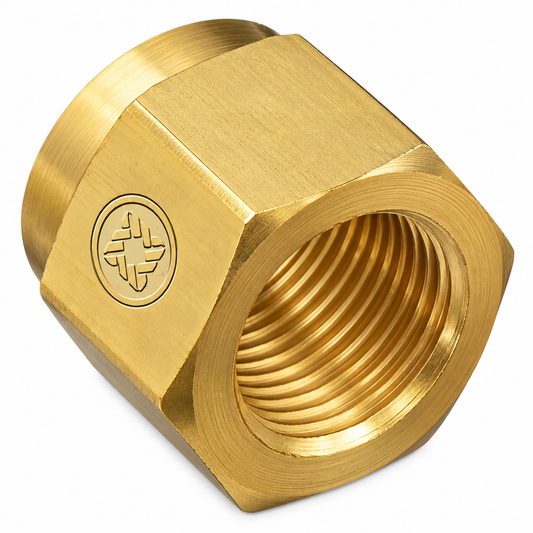 Western 13-2 CGA-326 Brass Nitrous Oxide Regulator Nut .830-14 NGO RH