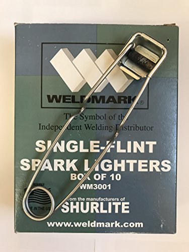 Weldmark by Shurlite Round File Single Flint Spark Lighter, Pack of (10)