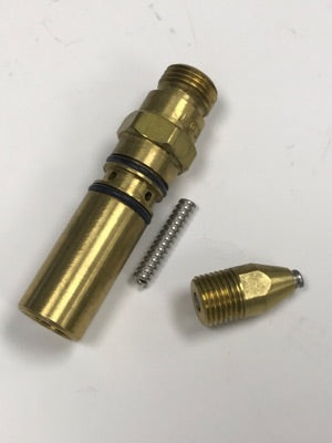 Tweco Arcair 2035-2111 Heavy Duty Power Pin Assembly image showing the assembly components including a connector plug and a spring, designed for 100-450A welders.