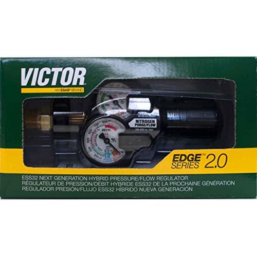 Victor Edge Series 2.0 Nitrogen Purge/Flow Regulator 0781-3652 packaged in retail display, highlighting its hybrid functionality for efficient nitrogen delivery.