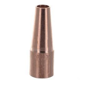 Miller Electric tapered nozzle with a 3/8 inch orifice made of copper, designed for use with ROUGHNECK guns.