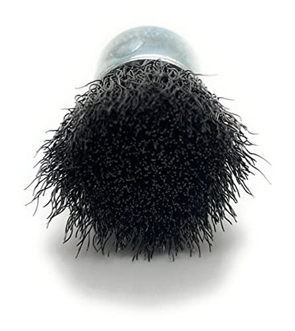 Weiler 10010 1-Inch Crimped Wire End Brush .0104" Steel, designed for heavy-duty cleaning, featuring fine crimped wire bristles for effective and thorough cleaning.