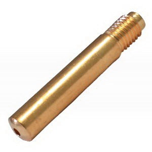 Weldmark By Tweco 14 Series Contact Tip, featuring a brass construction with a threaded end, designed for standard-duty welding applications, part number 14-35 - .035".