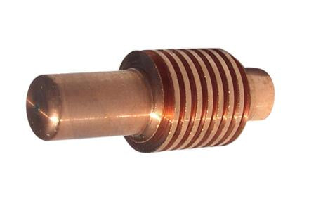 Profax PX120573 Long-Life Plasma Electrode for Hypertherm PAC Systems, showing a close-up view of the electrode with copper design and threading, package of 5