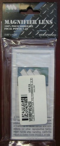 Magnifier Lens 2.50 fits most welding helmets "cheater" - 2" x 4.25"
