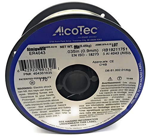 ALCOTEC ER4043 Spool Aluminum Welding Wire - Premium quality aluminum welding wire by Alcotec for optimal performance in various welding applications.