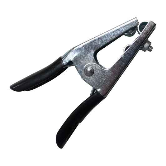 Miller 257796 Clamp, Work 200 Amp steel ground clamp with ergonomic rubber grips for enhanced user comfort and grip.