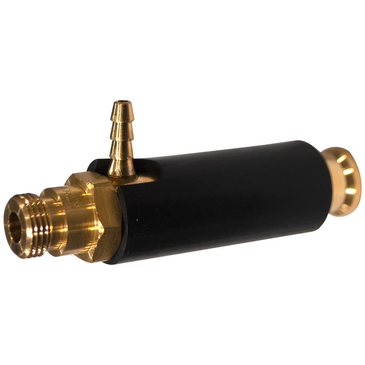 Tweco Arcair 2035-2112 Heavy Duty Power Pin 350-174LH Connector Plug for Lincoln MIG Guns, showcasing a robust design with a brass connector and black body.