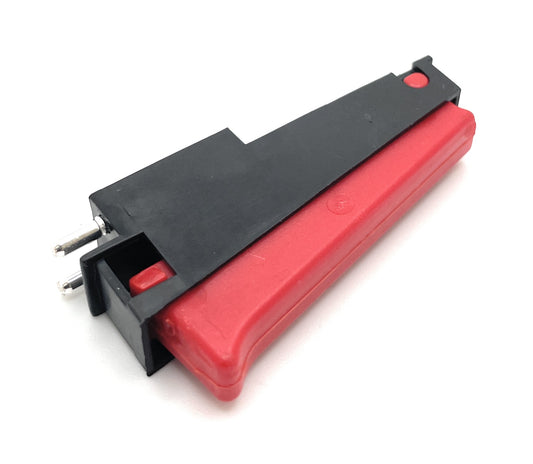 Lincoln Electric S18932 Trigger Assembly - Durable and Reliable Component for Welding Machines, featuring a black and red design with electrical connectors.