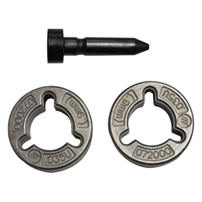 Miller 044749 .035 U-Groove Drive Roll Set designed for aluminum wire drive roll applications in Millermatic welders.