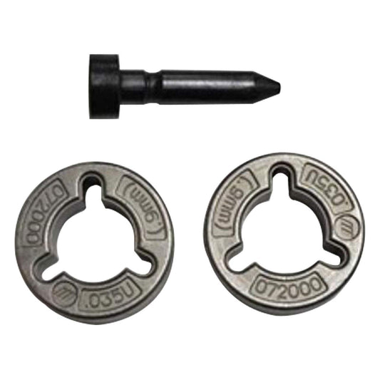 Miller 044749 .035 U-Groove Drive Roll Set designed for aluminum wire drive roll applications in Millermatic welders.