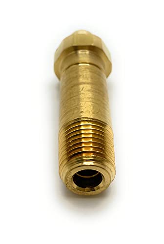 Western CGA-326 Nipple Gas Use Connection Fitting - Showing threaded end of the brass fitting for secure gas connections.