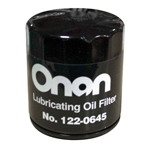 Miller Electric 065251 Onan Oil Filter, lubricating oil filter with label, compatible with models 903125, 903372, 902965, 903501, 903039.