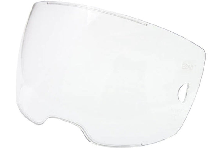 ESAB 0700600880 Sentinel A60 Front Cover Lens - Clear, Pack of 2, featuring a clear welding lens for optimal visibility while welding.