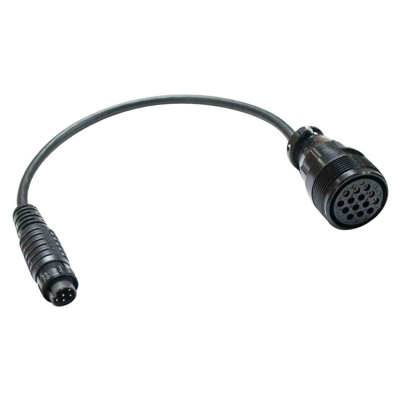 Profax 6 Pin Male to 14 Pin Female Control Adapter Cord 300507 - Reliable Miller Style Connector, featuring a 6-pin male connector and a 14-pin female connector, ideal for welding equipment.