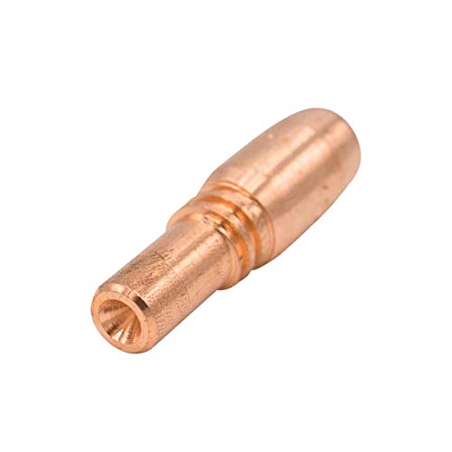 Close-up view of Bernard AccuLoc-S Contact Tip for .035" wire size, featuring advanced technology for enhanced welding performance.