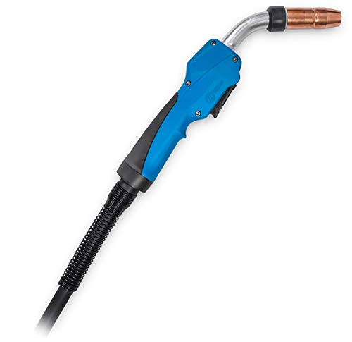 Miller Electric MIG Welding Gun featuring a 250A capacity and a 15 ft. L cable, designed for professional welders with a comfortable straight handle and durable construction.