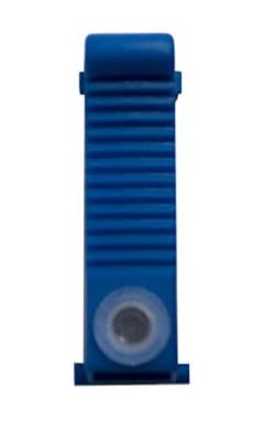 Miller Electric 199628 Roughneck Switch featuring a vibrant blue trigger, designed for models 194753, 194756, and 194759, showcasing durability and seamless compatibility in welding setups.