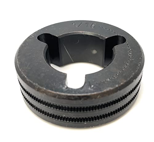 Profax VK-Groove 1/16" Drive Roll - Close-up view of a durable drive roll, designed for feeding flux-cored and tubular welding wires, compatible with Miller MIG welders.